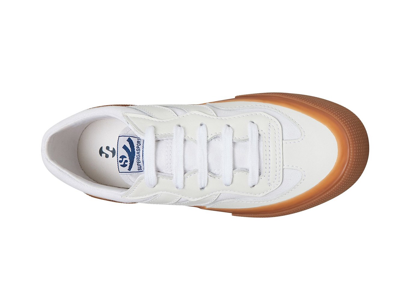 Zapatillas Superga Mujer Blancas - 2941 Revolley Cuero - 679352NDO